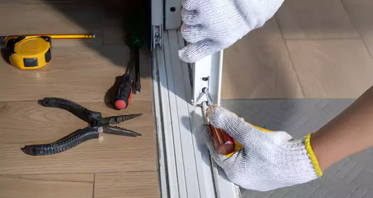Backyard Sliding Door Track Repair in Hercules, CA